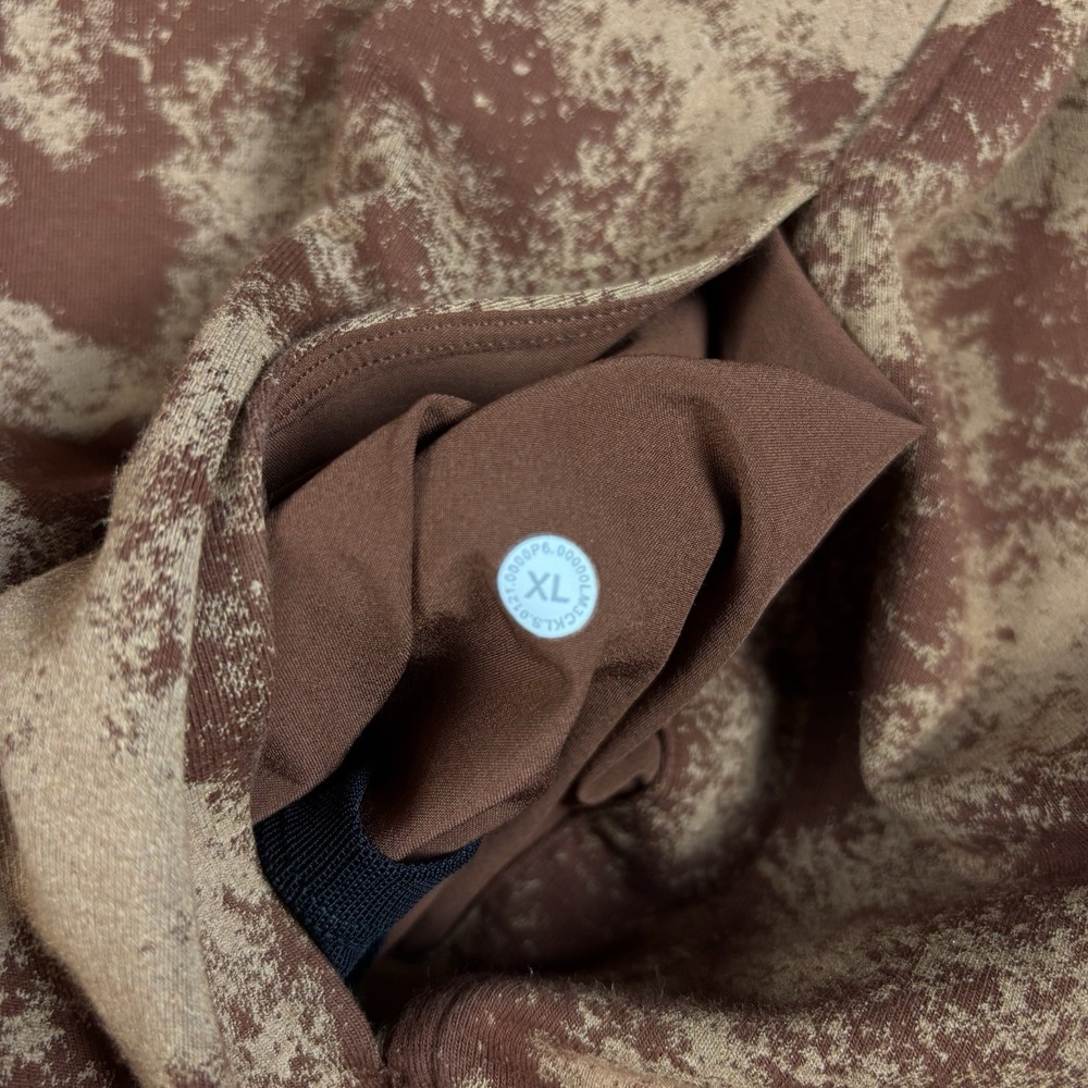 Lululemon Men's XL Brown‎ Camo Hoodie Pullover Athletic Training Sweatshirt - Picture 7 of 9
